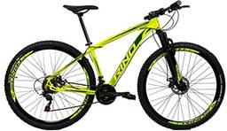 Bicicleta Aro 29 Rino Everest 24v - Cambios Index (Amarelo Neon, 17)