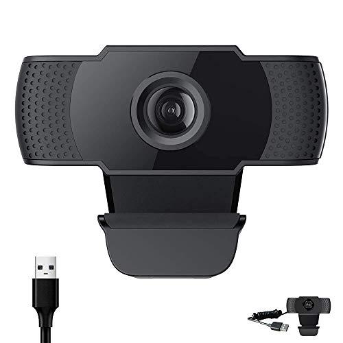 Webcams, webcam USB 1080p com microfone para desktop/Mac laptop/PC, Plug and Play, câmera de computador para chamadas de vídeo, conferências, jogos