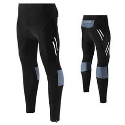 Calças de ciclismo masculinas Phomnd, 4D, acolchoadas, calças compridas de compressão, calças respiráveis