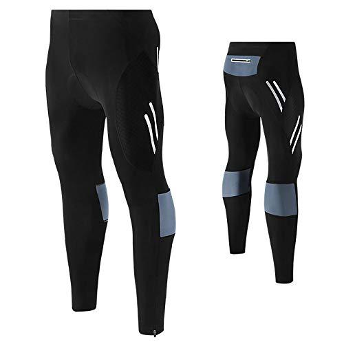 Calças de ciclismo masculinas Phomnd, 4D, acolchoadas, calças compridas de compressão, calças respiráveis
