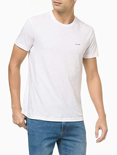 Camiseta Slim flame, Calvin Klein, Masculino, Branco, GG