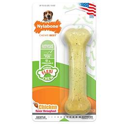 Nylabone Brinquedo mastigável para cães com sabor de galinha de lobo, médio/lobo – até 15,8 kg (NCF203P)