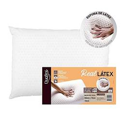 Travesseiro Real Látex Alto Duoflex Branco Para fronha 50cmx70cm Espuma 100% látex