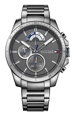 Tommy Hilfiger Relógio masculino 1791347 Cool Sport analógico Display quartzo cinza, Relógio cinza, Cronógrafo, movimento de quartzo