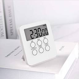 Btuty Temporizador digital Relógio Cozinhar Magnético Contagem Regressiva Alarme 24 Horas com Tela LCD Modo Mudo para Estudar Esportes Escritório Biblioteca de Sala de Aula