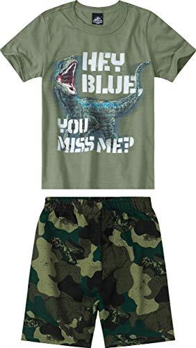 Conjunto Camiseta + Bermuda, Malwee Kids, Meninos, Verde Musgo, 4