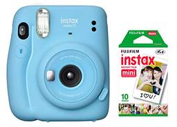 Câmera instantânea Fujifilm Instax Mini 11 Azul + Filme Instax com 10 poses