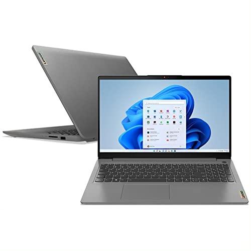 Notebook Lenovo IdeaPad 3i i5-1135G7 8GB 256GB SSD Placa de Vídeo Intel Iris Xe Windows 11 15.6", Cinza, 82MD0007BR