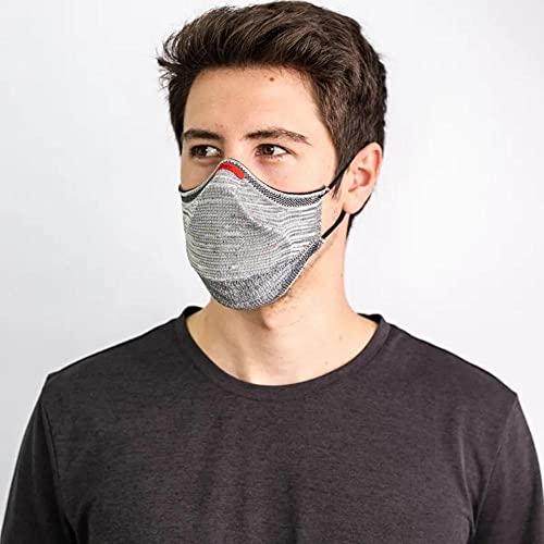 Máscara Fiber Knit AIR + 30 Filtros de Proteção + Suporte 3D (Cinza Mescla, G)