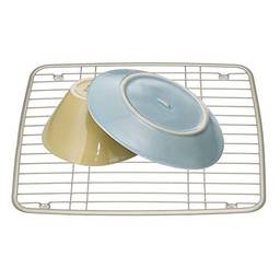 iDesign Grade de pia de metal Axis, protetor de pratos antiderrapante para cozinha, banheiro, porão, garagem, 26,7 cm x 33 cm x 0,13 cm, cetim