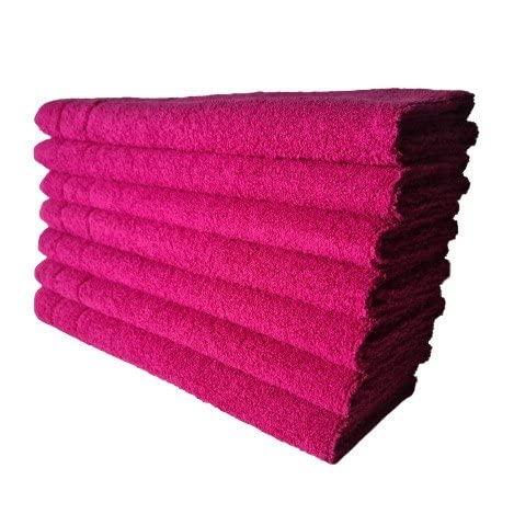 Kit 05 Tapetes para Banheiro Com Antiderrapante Grosso 550g/m² 45x70cm 100% Algodão - Pink