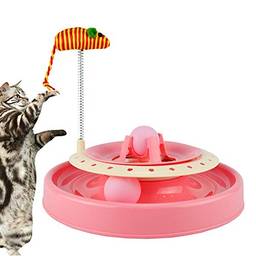 Brinquedo Trilha Estimulador Para Gatos Rosa CBRN14422