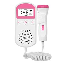 BAAD Monitor cardíaco pré-natal doméstico com Doppler fetal para bebês Tela LCD Medidor de voz para feto Produto de cuidados diários para mulheres grávidas