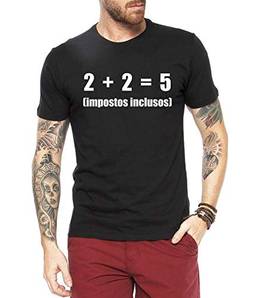 Camiseta Masculina Frases Engraçadas Impostos Nerd Geek - Personalizadas/Customizadas/Estampadas/Camisa Blusas Baratas Modelos Legais Loja Online (preto, g)