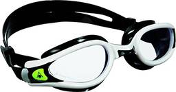 Óculos de natação aqua sphere kaiman exo preto/branco - lente transparente