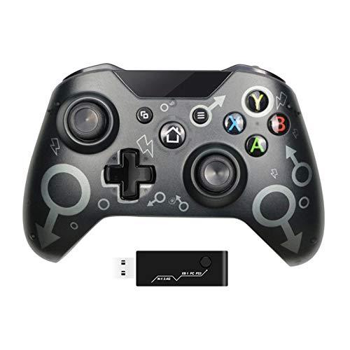 JINQII Xbox One Wireless Controller, com Adaptador Sem fio 2.4GHZ Gamepad, 8 Horas de Diversão do Jogo Compatível com Xbox One/One S/One X/P3/Windows
