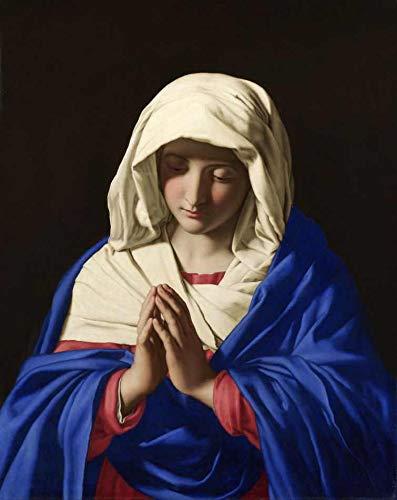 Virgem Maria de Sassoferrato - 30x37 - Tela Canvas Para Quadro