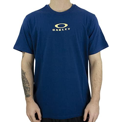 Camiseta Oakley Masculina Bark New Tee, Azul Escuro, M