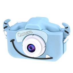 MERIGLARE Mini Câmera Digital HD 2.0"filmadora IPS para Crianças de Aniversário para E, Blue Cow