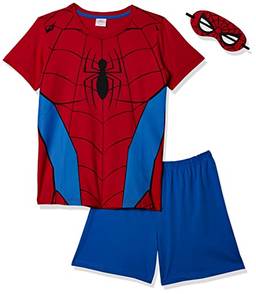 Conj. de Pijama Camiseta e Shorts, Meninos, Marvel, Vermelho/Azul, 8