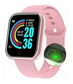 Relogio Smartwatch D20 Feminino Rose iPhone Android Whatsapp Instagram Recebe Ligações