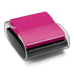 Post-it Dispensador de notas pop-up, 7,6 x 7,6 cm, tampa transparente com base preta, o pacote inclui dispensador e um bloco de 45 folhas de notas pop-up (WD-330-BK)