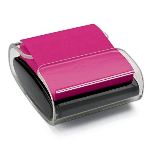 Post-it Dispensador de notas pop-up, 7,6 x 7,6 cm, tampa transparente com base preta, o pacote inclui dispensador e um bloco de 45 folhas de notas pop-up (WD-330-BK)