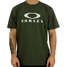 Camiseta Oakley Masc Mod O-Bark Ss Tee, Masculino, GG, Verde Militar