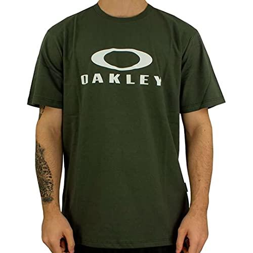 Camiseta Oakley Masc Mod O-Bark Ss Tee, Masculino, P, Verde Militar
