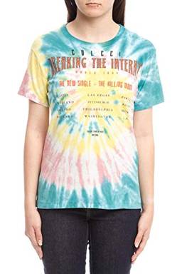 Colcci Fun Camiseta Tie Dye: Breaking The Internet, 14, Azul Moondust/Azul Evidence/Rosa Lolite