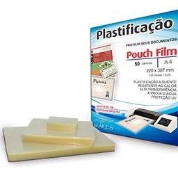 Plástico para Plastificação Pouch Film, Mares 53210, Multicor, A4, Pacote de 50