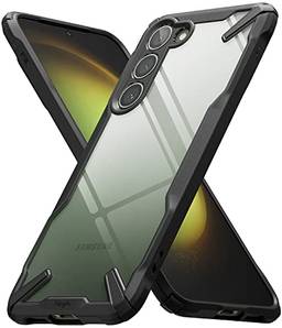 Ringke Fusion-X [revestimento duplo antiarranhões] compatível com Samsung Galaxy S23 Plus 5G, capa protetora avançada com amortecedor aumentado transparente resistente à prova de choque - preta