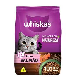 Ração Whiskas Melhor Por Natureza Salmão Gatos Adultos 10,1 kg