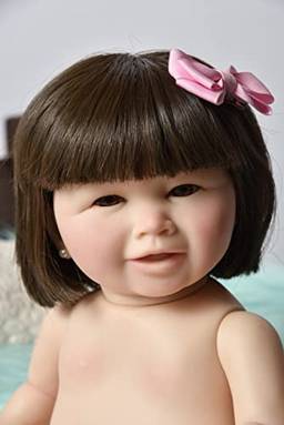 Bebê Reborn Brinquedos Fada Madrinha Boneca Fraldinha Articulada 100% Silicone + Pode dar Banho