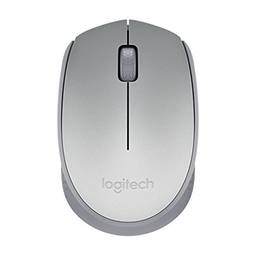 Mouse sem fio Logitech M170 com Design Ambidestro Compacto, Conexão USB e Pilha Inclusa - Prata