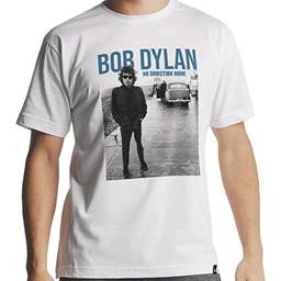 Camiseta Bob Dylan No Direction Home Masculina Tamanho:P;Cor:Branco