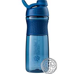 BlenderBottle SportMixer Shaker Garrafa Perfeita para Shakes de Proteína e Pré-Treino, 800 ml, Azul Marinho