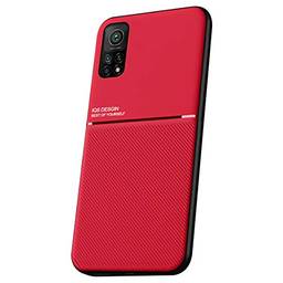 SHUNDA Capa para Xiaomi Mi 10T 5G/10T Pro 5G, capa ultrafina de silicone macio TPU com absorção de choque para Xiaomi Mi 10T 5G/10T Pro 5G (6,7") vermelha