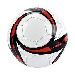 Bola de Futebol Semiprofissional Branca, Vermelha ou azul (Preto com Vermelho)