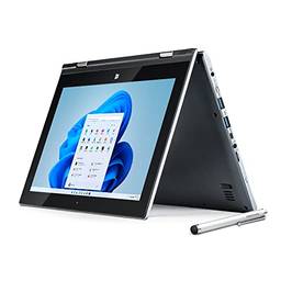 Notebook 2 em 1 Positivo DUO C4128B-1 Intel Celeron 4GB 128GB 11.6" IPS Full HD touch com caneta Windows 11 Home - Cinza