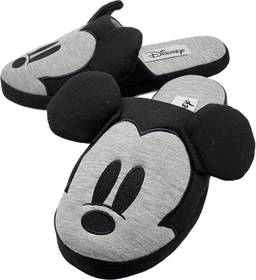 Chinelo Pantufa Mickey Mouse Presente Criativo Geek tamanho: M - 36/37/38; cor:cinza