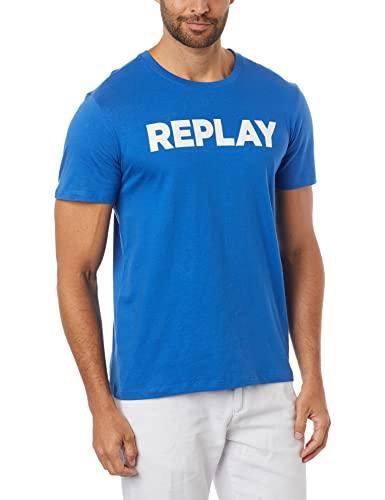 T-Shirt Institucional, Replay, Masculino, Azul G