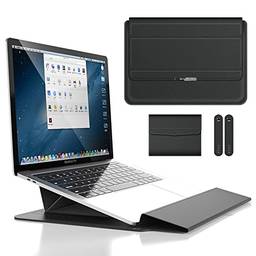 SZAMBIT Capa de laptop de 13-14" Compatível com MacBook Pro 13,Capa Protetora à Prova D'água para Laptop Compatível com MacBook Air 13"/YOGA 14s 2021/ThinkPad X13/T14,com Bolsa Acessória,Preto