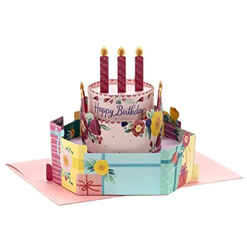 Hallmark Cartão de aniversário Pop Up Paper Wonder para mulheres (bolo de aniversário)
