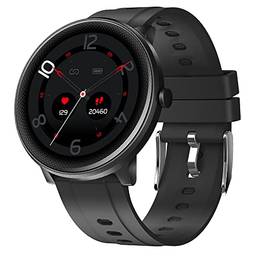 Novo relógio inteligente de 1,28 polegadas Alexa integrado Apoie uma variedade de esportes, monitoramento de saúde Suporte Android, IOS (Black)