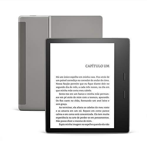 Kindle Oasis 8GB - Com tela de 7" e botões para troca de páginas - Cor Grafite