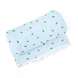 Papi Textil Aeronave Cobertor Estampado, Azul, 110 x 90 cm