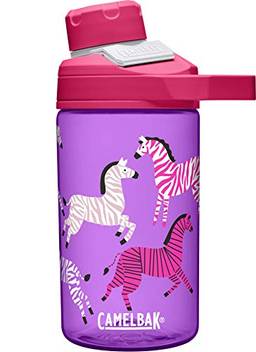 CamelBak Chute Mag Kids Garrafa de água sem BPA com renovação Tritan, 400 ml, Zebras