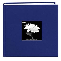 Capa de moldura de tecido, álbum de fotos, 200 bolsos, comporta fotos de 10 x 15 cm, azul cobalto