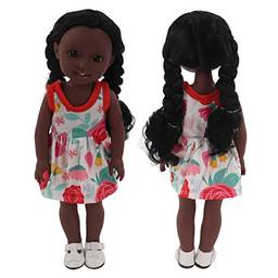 Boneca Menina Negra Boneca Africana para Crianças de 2 3 4 5 6 7 Anos Boneca de Moda Brinquedo Reborn Boneca de Brinquedo